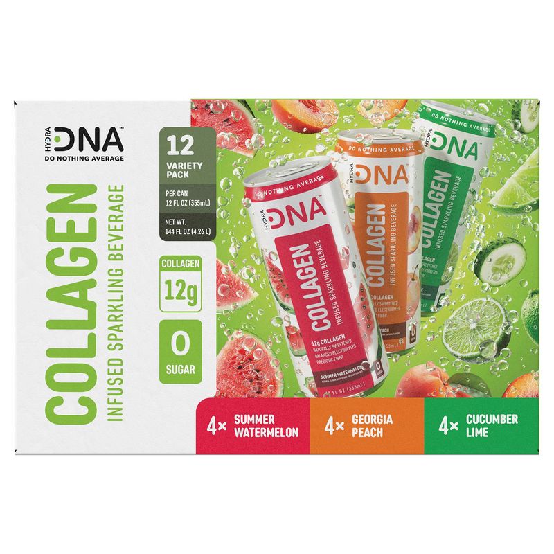 Hydra Dna Sparkling Collagen Infused 12/12 oz