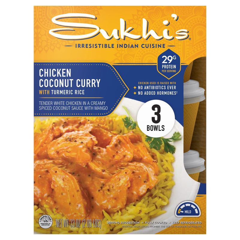 Sukhi'S Coco Curry Chkn W/Turmeric Rice 3 Count 11 Ounces