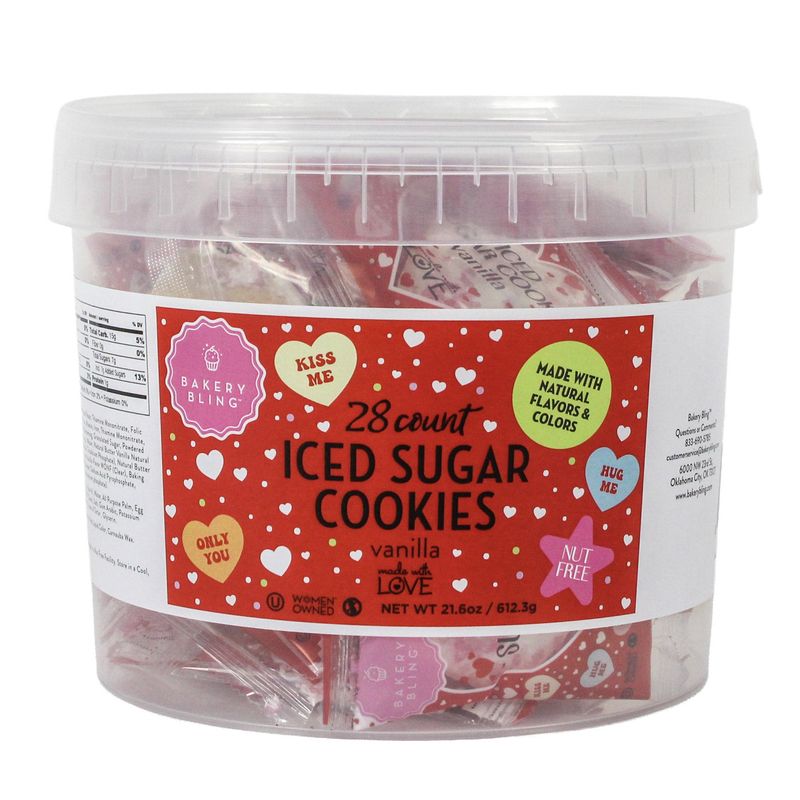 Bakery Bling Valentines Cookies 28 Count / 21.6 Ounces