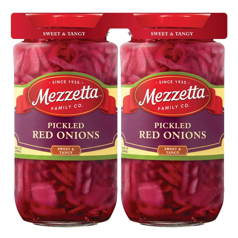 Mezetta Pickled Red Onions 2/24 Ounce Jars