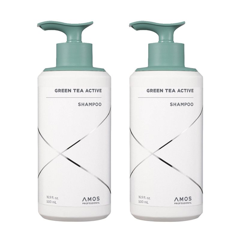 Amos Professional Active Green Tea Shamp Shampoo 2-Pack