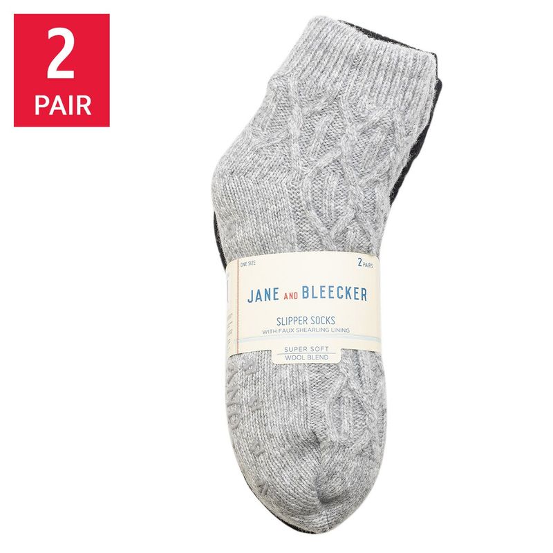 Jane And Bleecker Women'S Slipper Sock 2pr