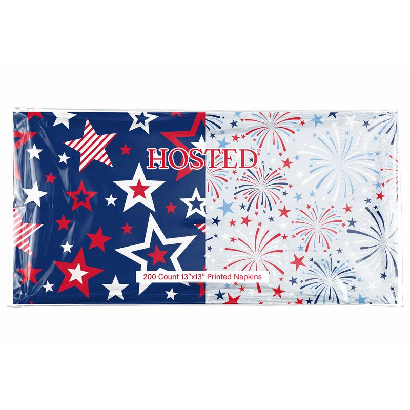 Hosted Americana Napkin 200ct 3 Ply