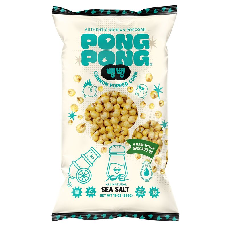 Pong Pong Sea Salt Cannon Popped Corn 1.18lbs