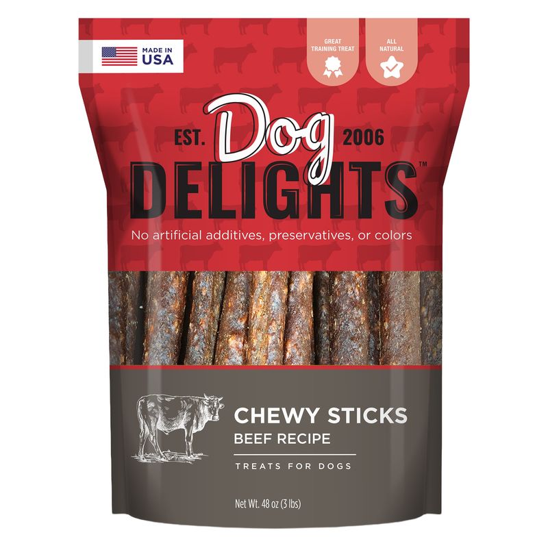 Dog Delights Chewy Beef Sticks 3 lbs