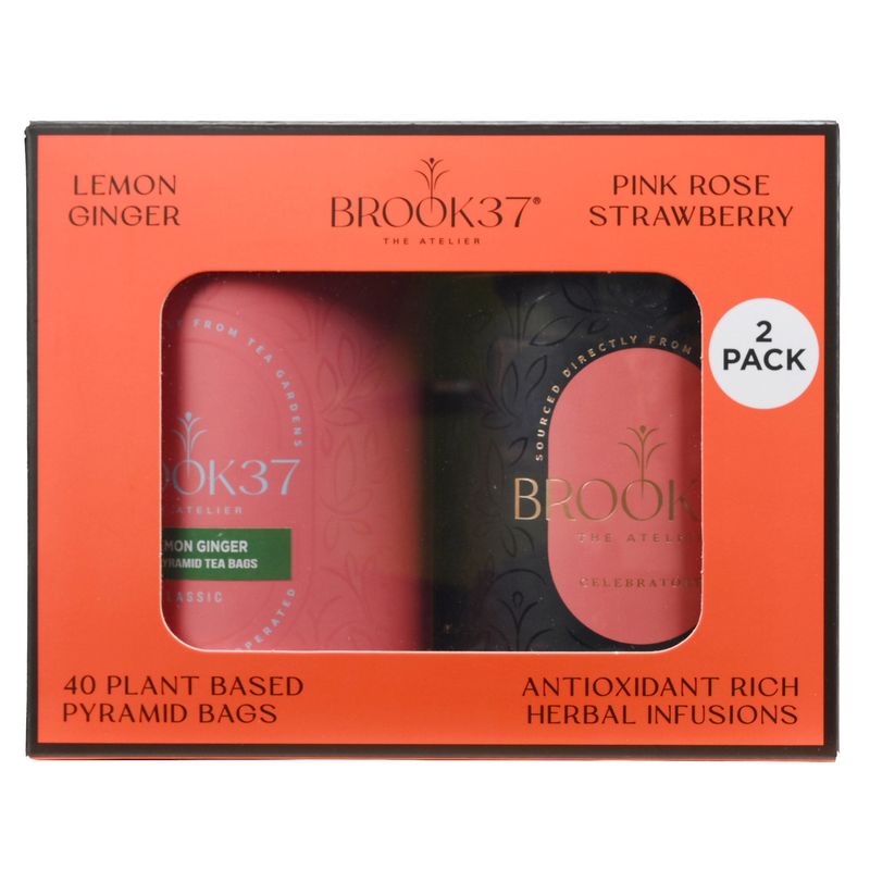 Brook37 Tea Pink Rose Lemon Ginger 2 pk / 40 ct