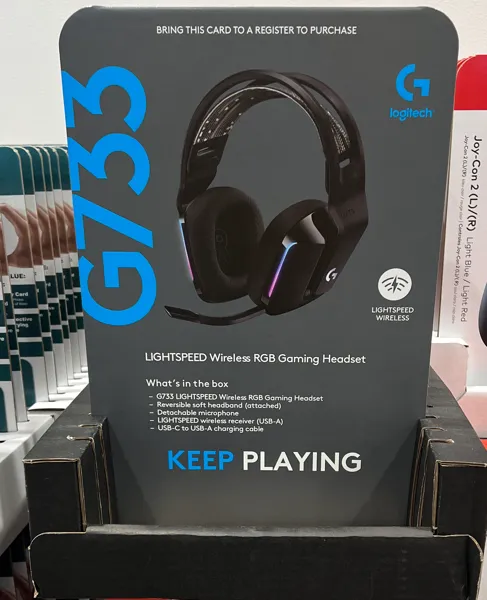 Logitech G733 Wireless Over-Ear Gaming Headset - Black