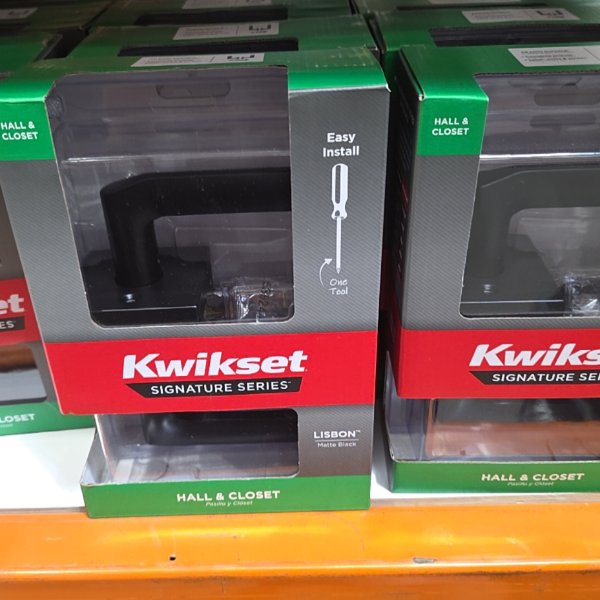 Kwikset Lisbon Lever Matte Black