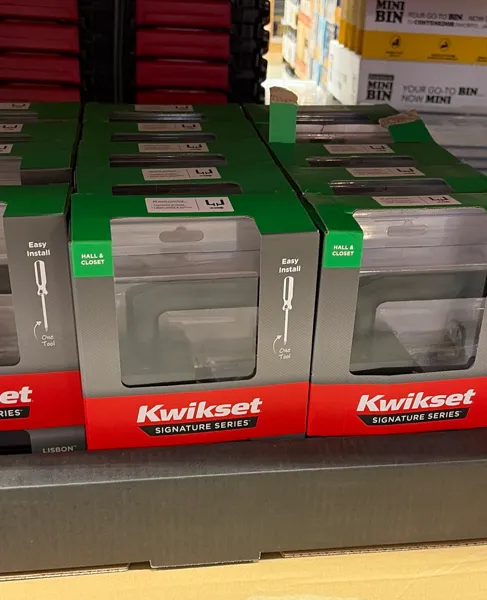 Kwikset Lisbon Lever Matte Black