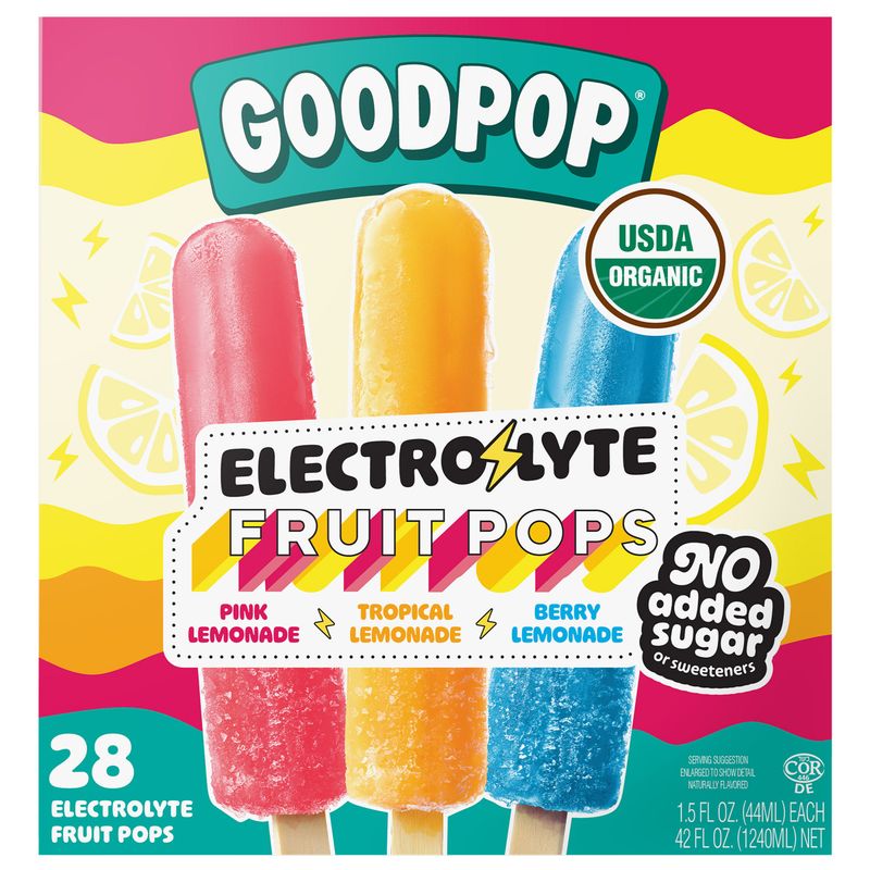 Good Pop Electrolyte Fruit Pops 28 ct