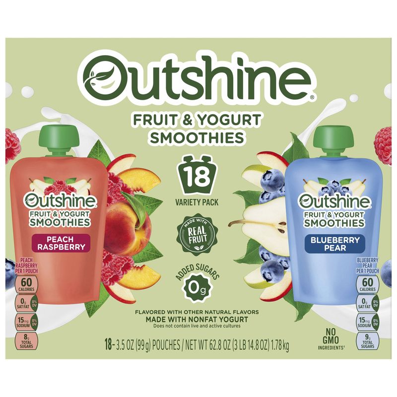 Outshine Fruit & Yogurt Pouches 18/3.5 oz (3.94 Lbs)