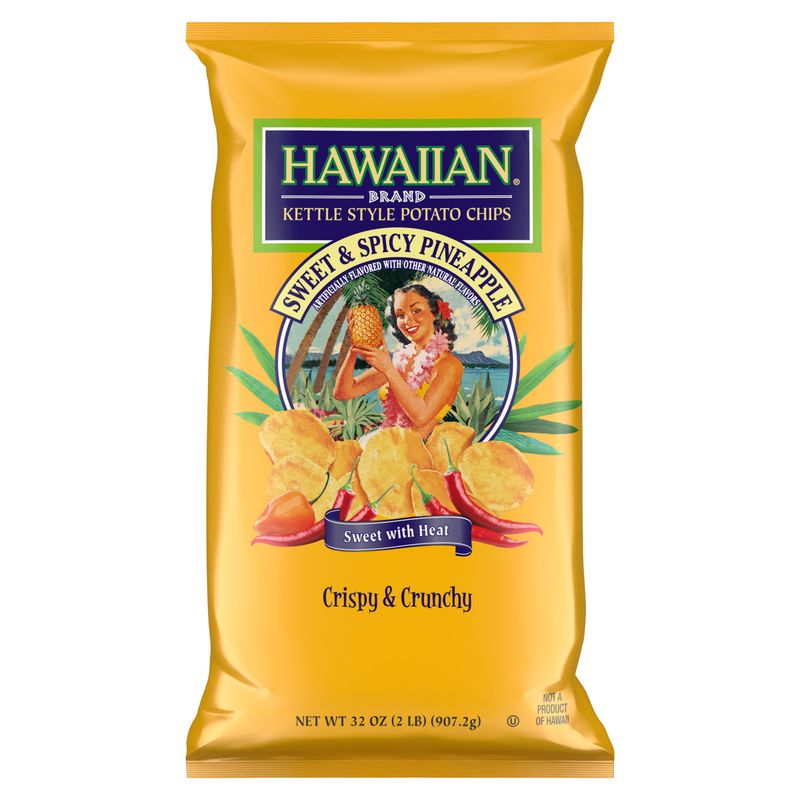 Hawaiian Chips Sweet Spicy Pineapple 32 Ounces
