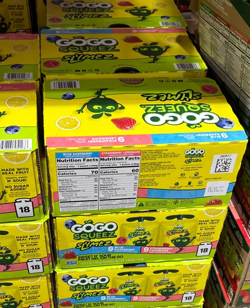 Gogo Squeez Slymez Fruit Gel 18 Pack 3.5 Ounce Each