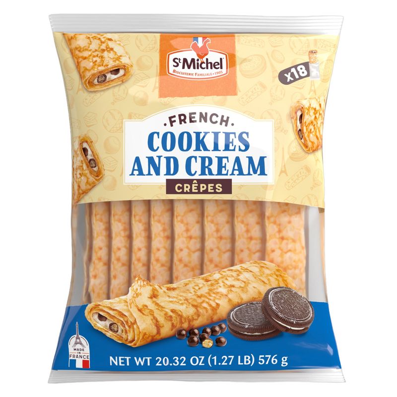 St Michel French Cookies & Cream Crepes 18ct