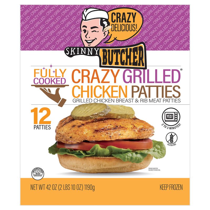 The Skinny Butcher Crazy Grilled Chicken 2.625 Pound Bag