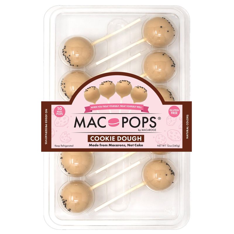 Macarooz Macaron Cookie Dough Mac Pops 10 ct