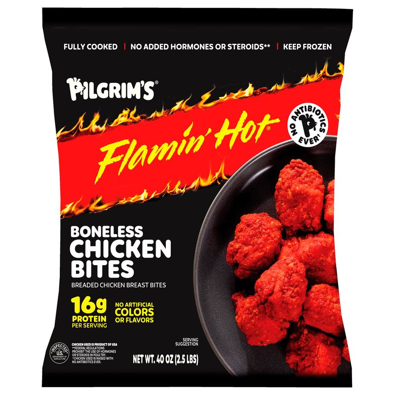 Pilgrim'S Flamin Hot Boneless Chicken Bites 2.5 lbs
