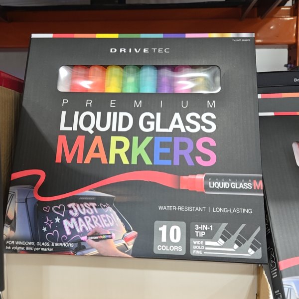 Drivetec Liquid Glass Markers 10 Pk-8ml