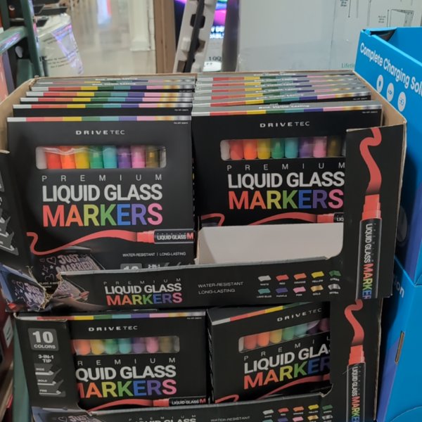 Drivetec Liquid Glass Markers 10 Pk-8ml