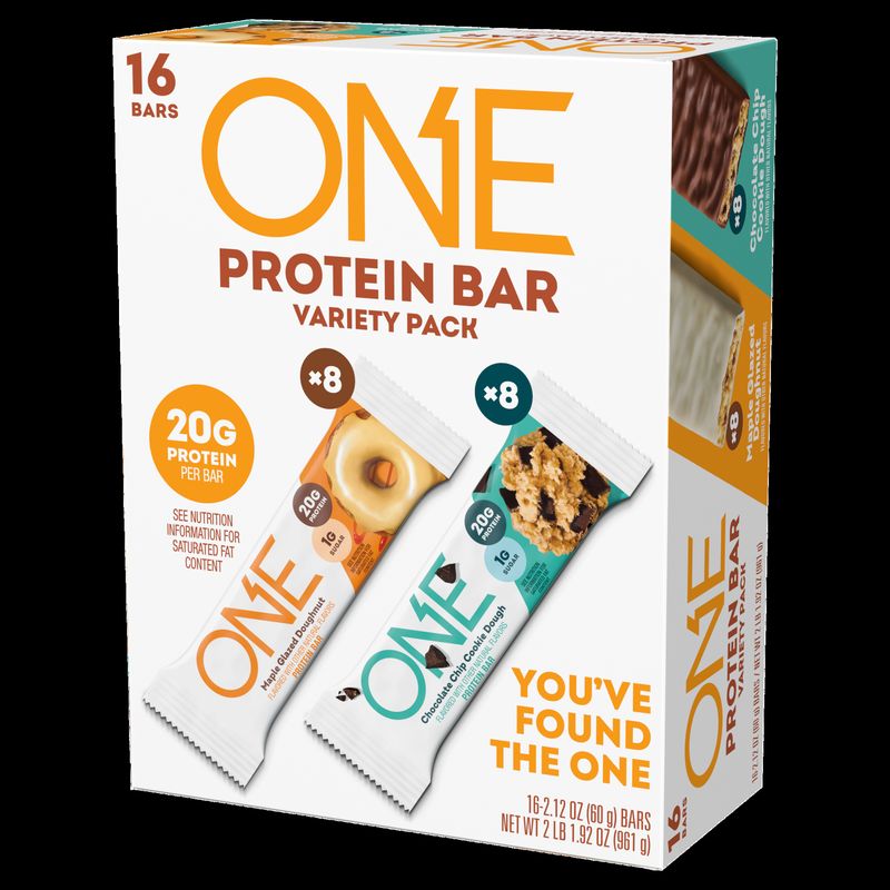 One Protein Bars Variety Pack 16 Count Box