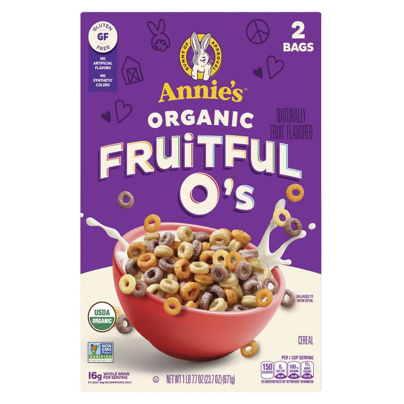 Annie'S Organic Fruitful O'S Cereal 2/11.85 oz