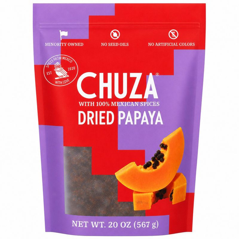 Chuza Dried Spiced Papaya 20 Ounces