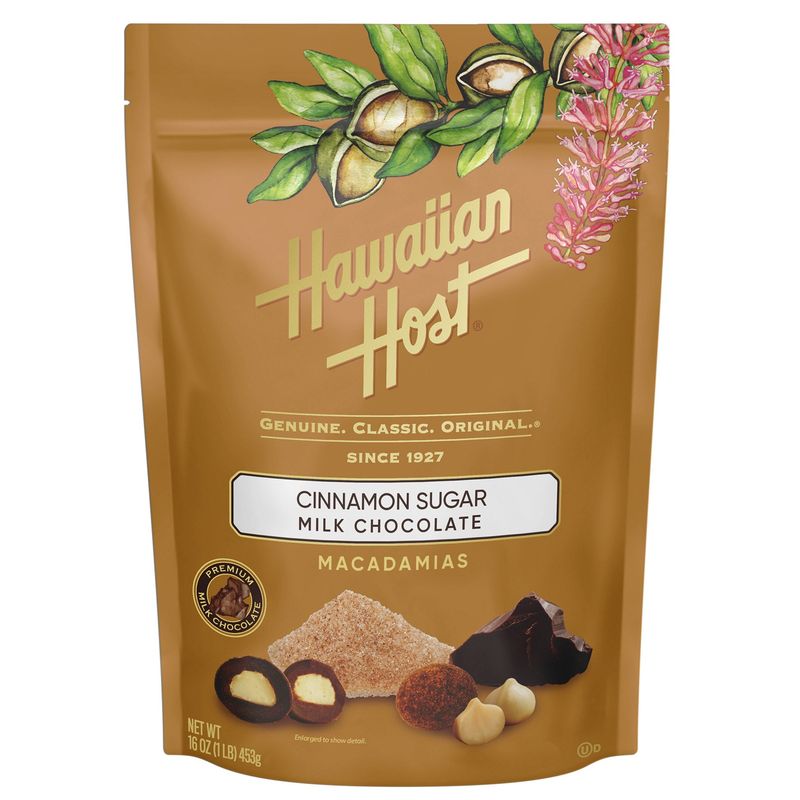Hawiian Host Cinnamon And Sugar Macadamias 16 oz
