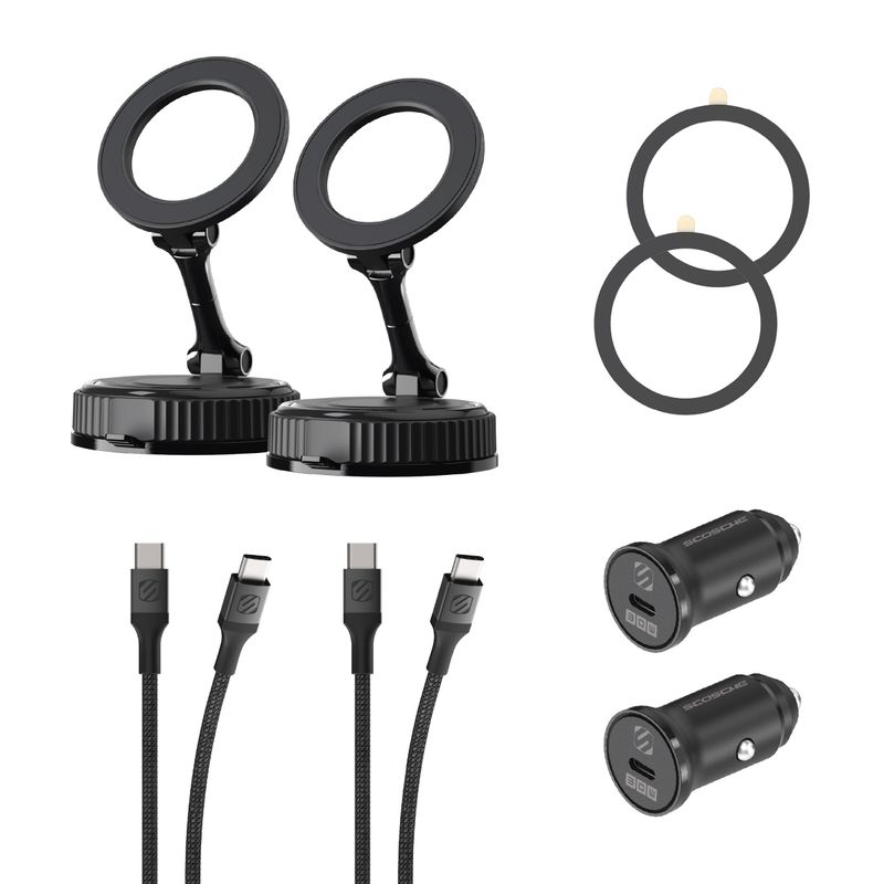 Scosche Mount + Power Bundle 2 Pack