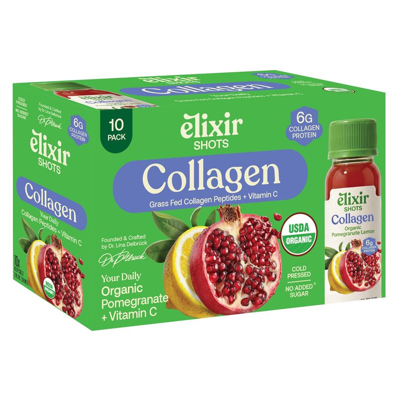 Elixir Shots Organic Collagen Shots 10/2 oz