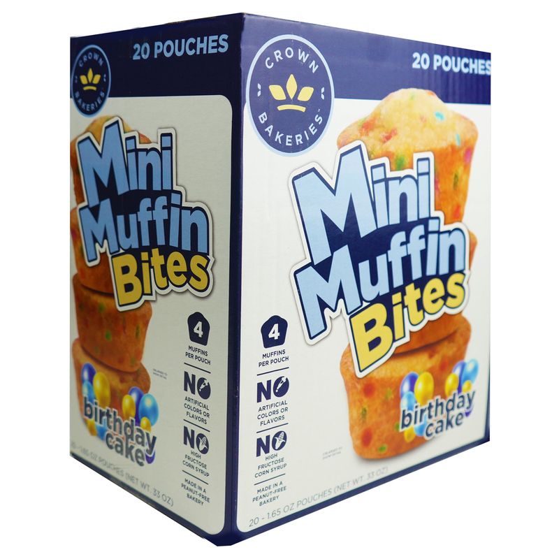 Crown Bakeries Birthday Cake Mini Muffins 20/1.65 oz