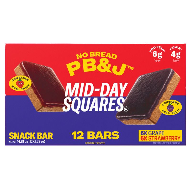 Mid-Day Squares No Bread Pb&J Variety 12 Count Package