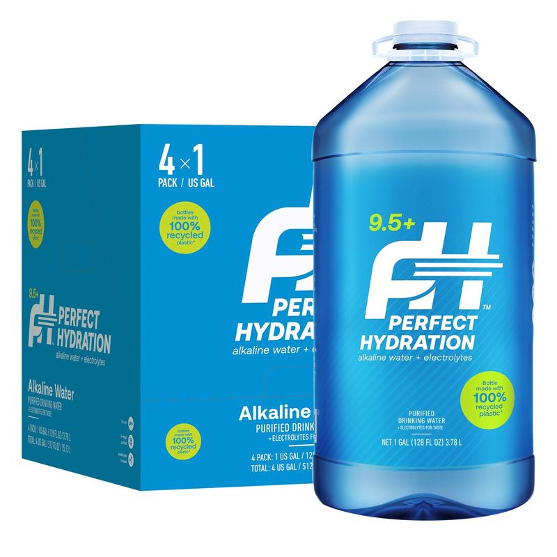 Perfect Hydration Alkaline Water 4 Pack 1 Gallon Each