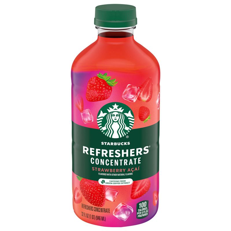 Starbucks Refresher Strawberry Acai 32 oz (1 Qt)