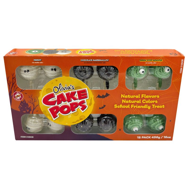 Olivia'S Cake Pops Halloween Pack 12 Count 16 Ounces