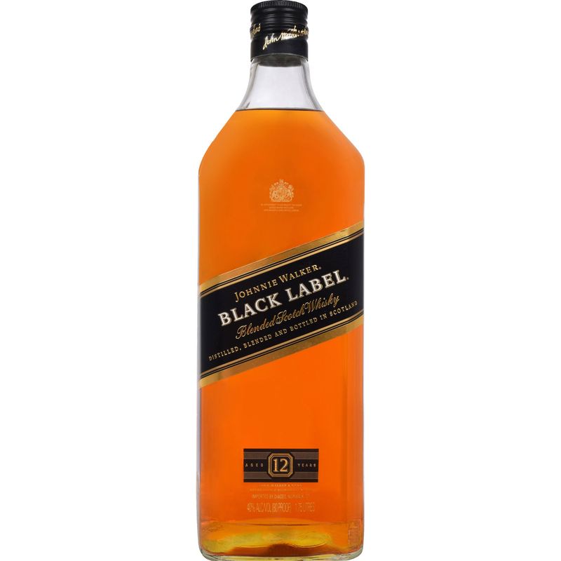 Johnnie Walker Black Scotch Whiskey Scotland, 1.75 Ltr