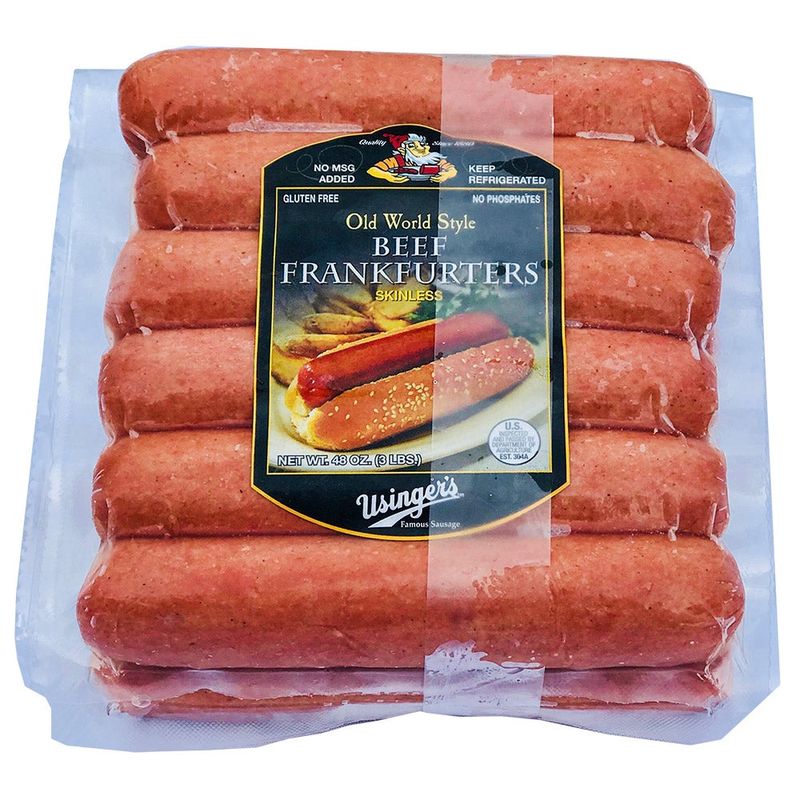Usinger'S Beef Frankfurters 2/1.5 Pound Packages
