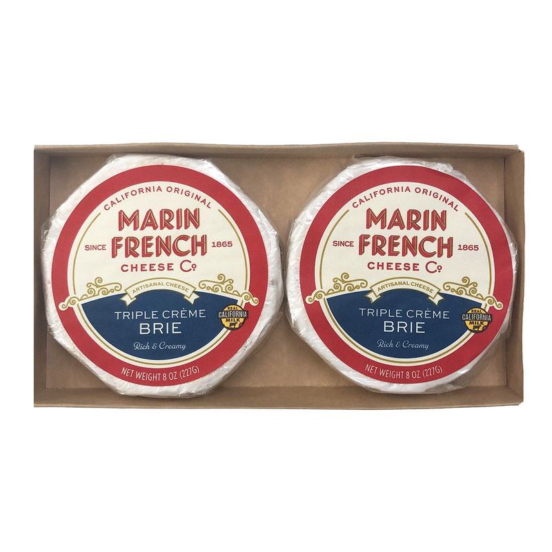 Marin French Triple Creme Brie 2 Pack 8 Ounces Each