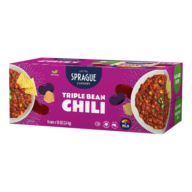 Sprague Triple Bean Chili 8/15 Ounce Cans