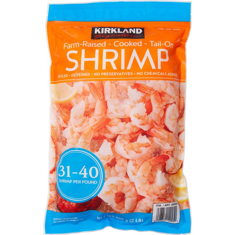 Kirkland Signature 31/40ct Cooked Shrimp 2 lb Bag