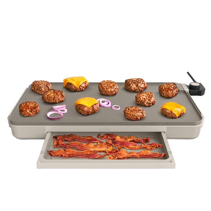 Bella Ceramic Griddle With Warming Tray ^