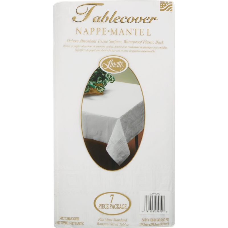Linette 3-Ply Tablecovers 54¨x108¨ 7ct