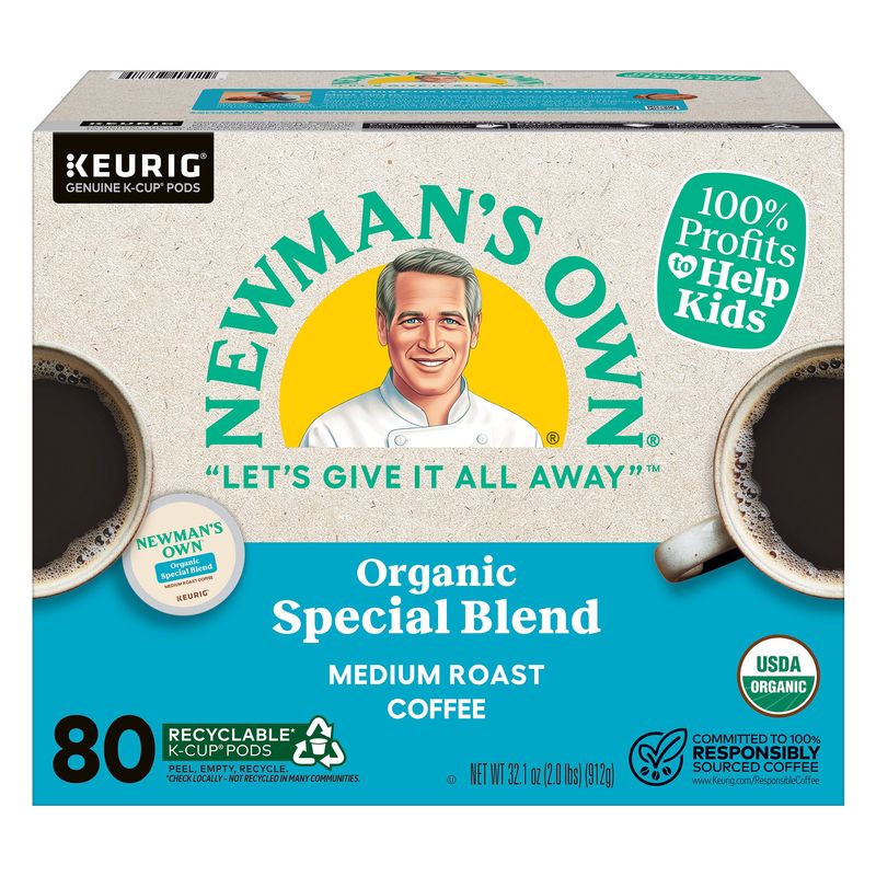 Newman'S Special Blend Medium Roast Organic 80 Count K-Cup Pods