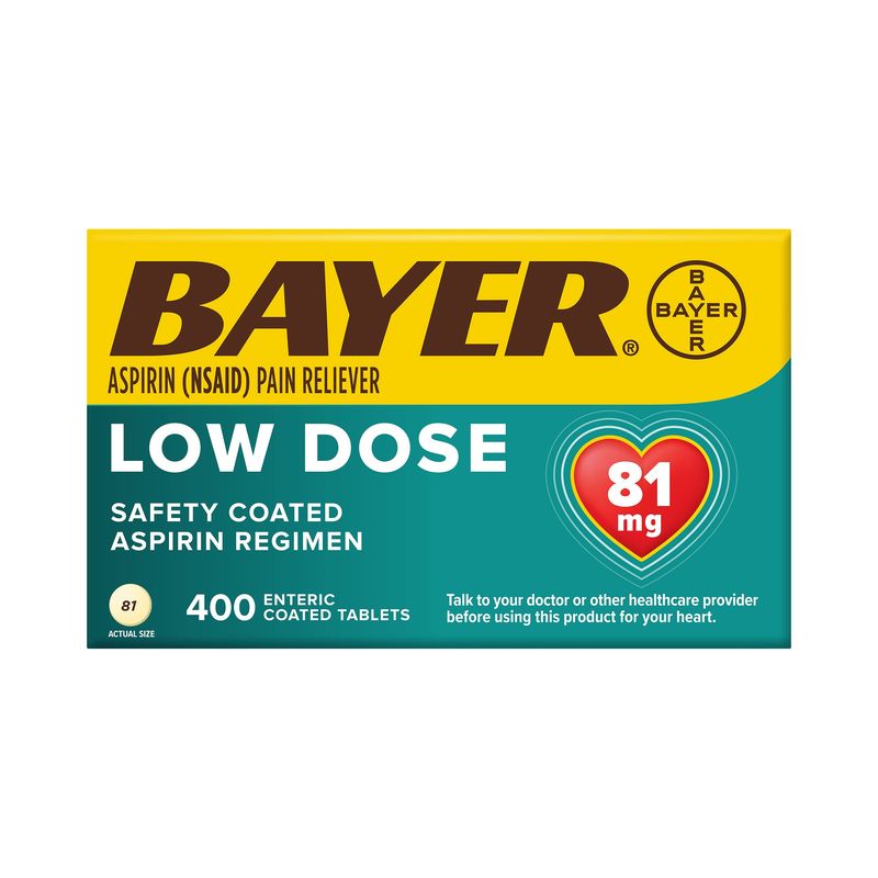 Bayer Low Dose 81mg Aspirin Regimen 400 Tablets
