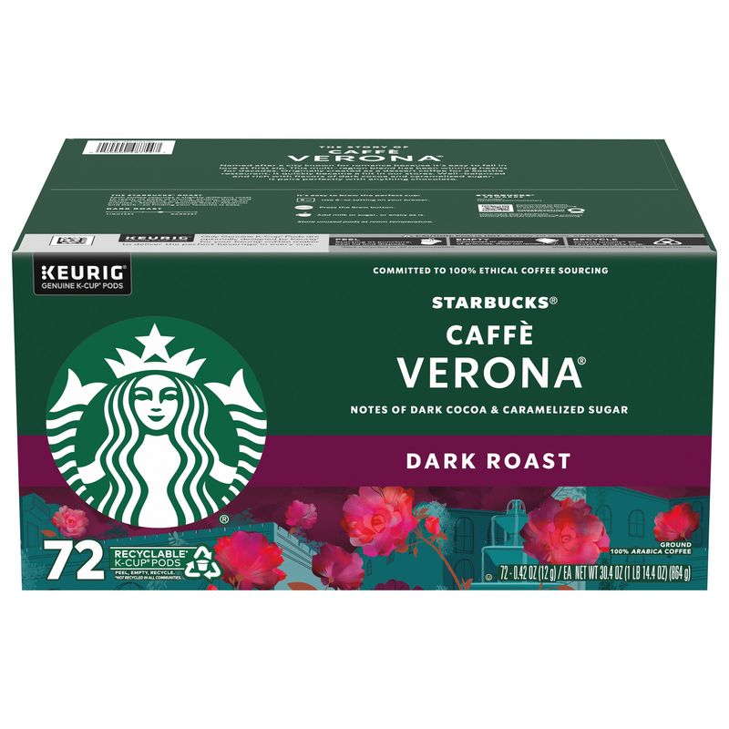Starbucks Caffe Verona 72 Count K-Cup Pods