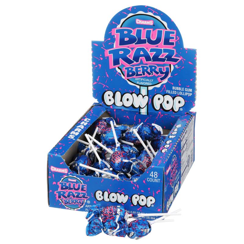 Charms Blue Razzberry Pops 48 ct