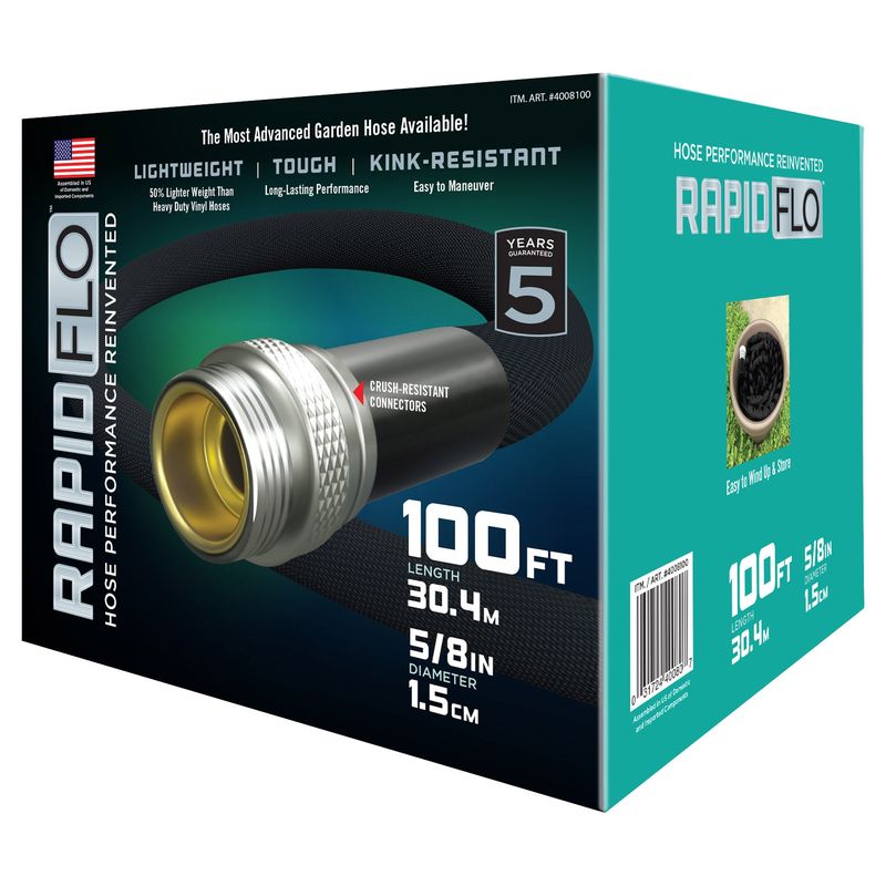 Teknor Apex 100ft Rapid Flo Compact Garden Hose