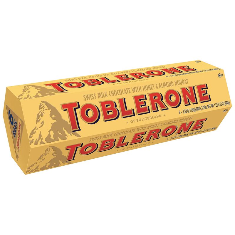 Toblerone Swiss Milk Chocolate 6 Count Box
