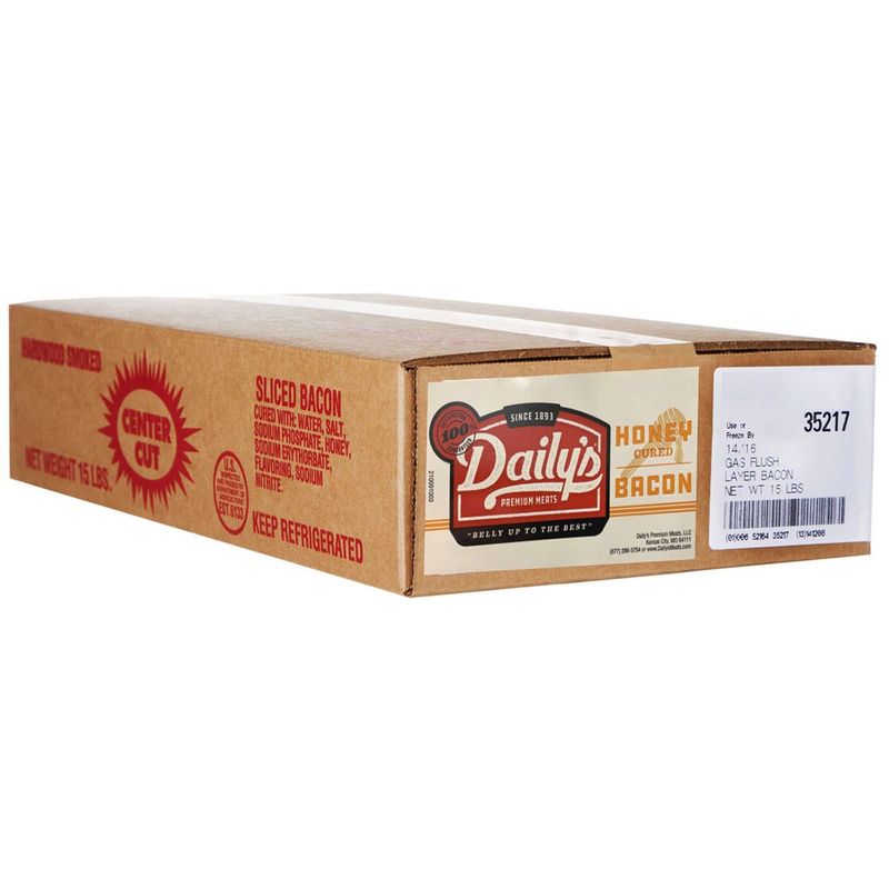 Daily'S Honey Cured 14/16 Layer Bacon 15 Pounds