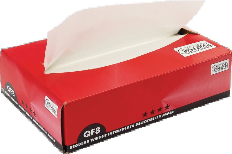 Bagcraft 8¨ X 10.75¨ Deli Paper White 500ct Mw8