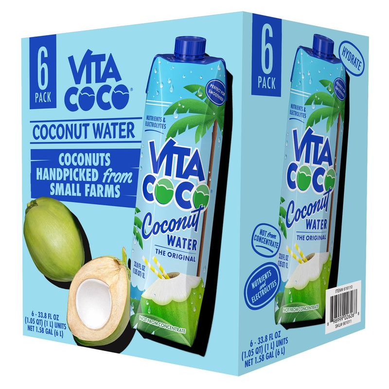 Vita Coco Coconut Water 6 Pack 1 Liter Each
